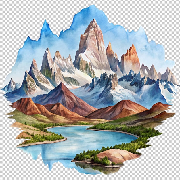 a beautiful drawing of patagonia