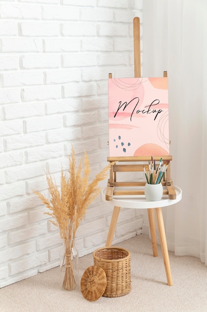 Beautiful easel mockup design