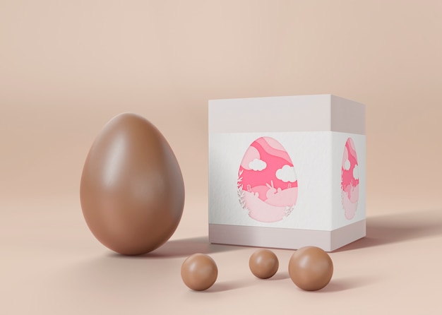 Beautiful easter concept mock-up