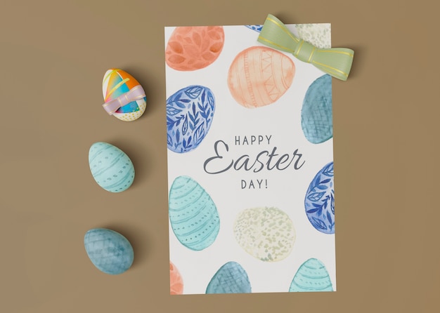 Beautiful easter concept mock-up