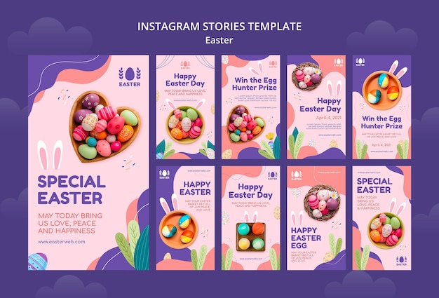 Beautiful easter day event instagram stories