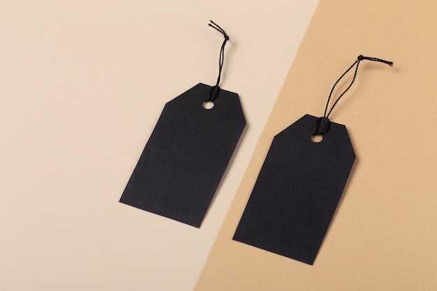 Beautiful eco paper labels mockup