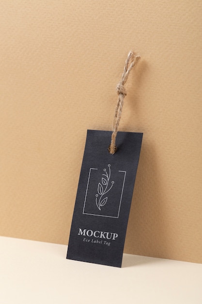 Beautiful eco paper labels mockup