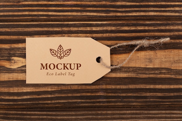 Beautiful eco paper labels mockup