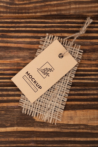 Beautiful eco paper labels mockup