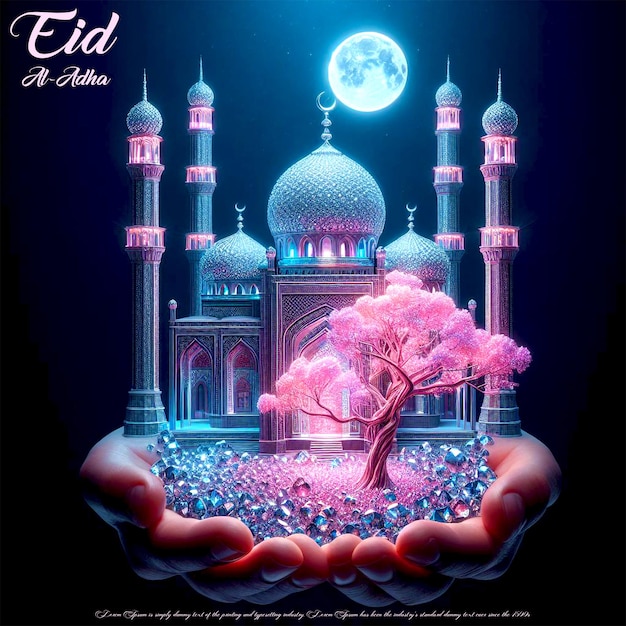 Beautiful Eid Al Adha Banner Poster or Wallpaper