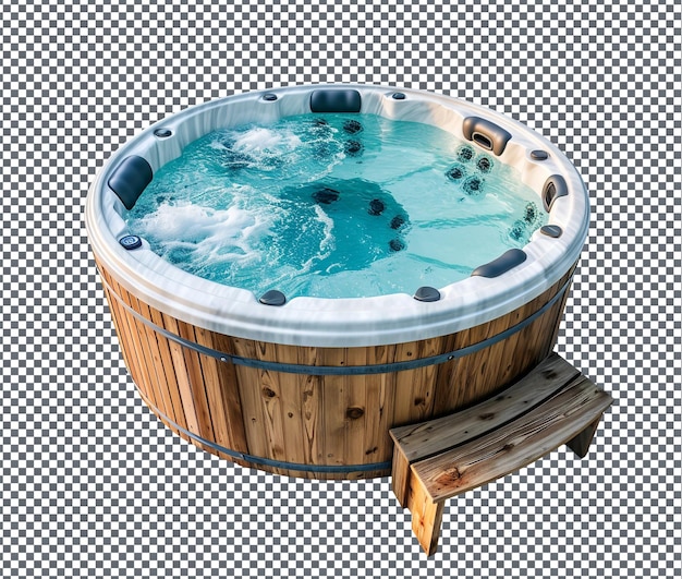 Beautiful Enjoy hot tub isolated on transparent background