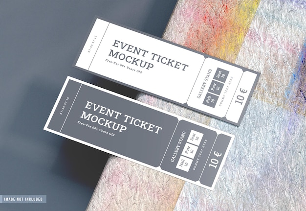 Beautiful event ticket mockup design