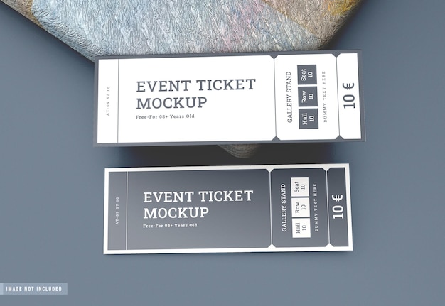 Beautiful event ticket mockup design