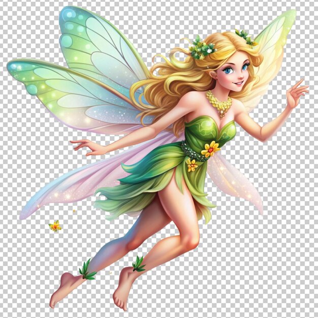 PSD beautiful fairy flying illustration