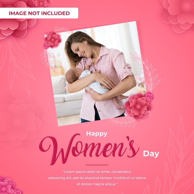 Beautiful female face womens day card background