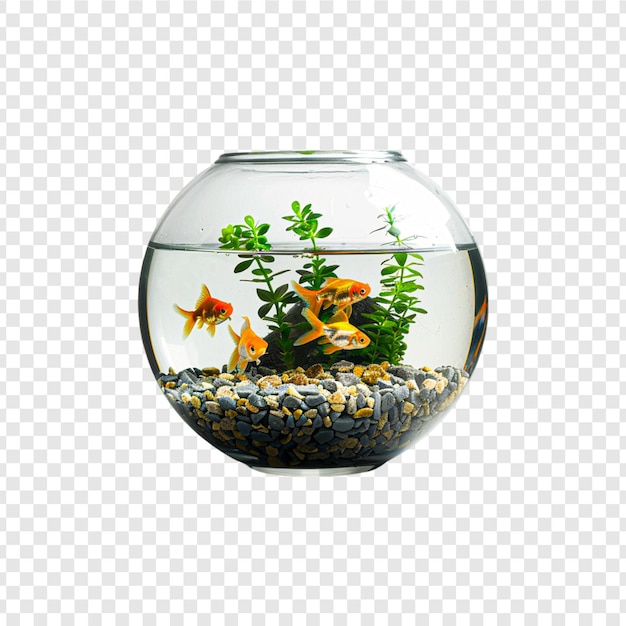 PSD beautiful fish aquarium isolated on transparent background