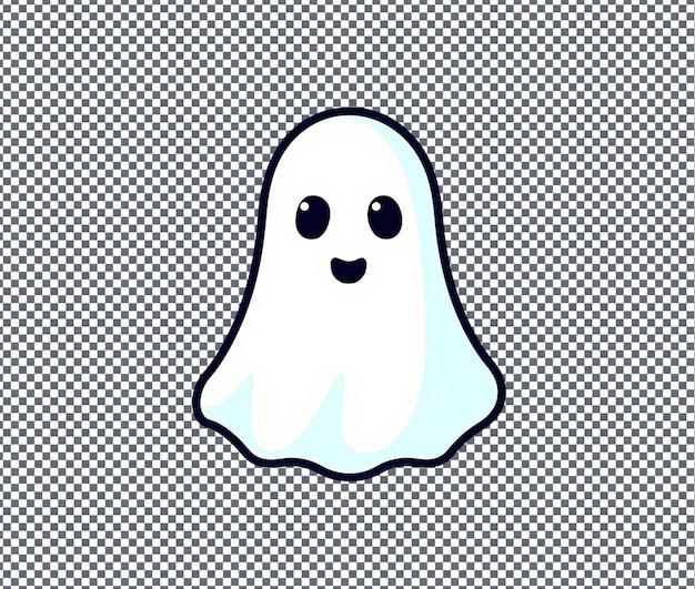 Beautiful Flat cute ghost isolated on transparent background