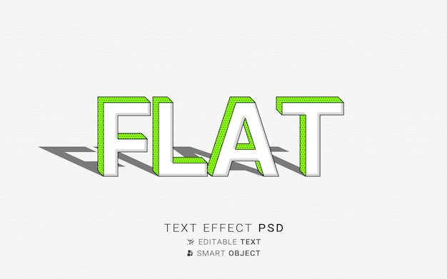 Beautiful flat text effect