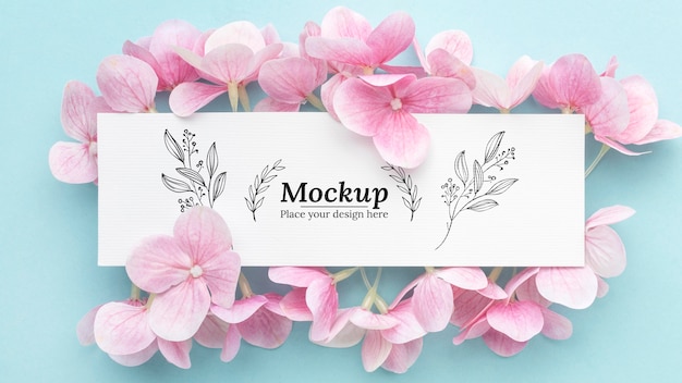 Beautiful floral concept mock-up