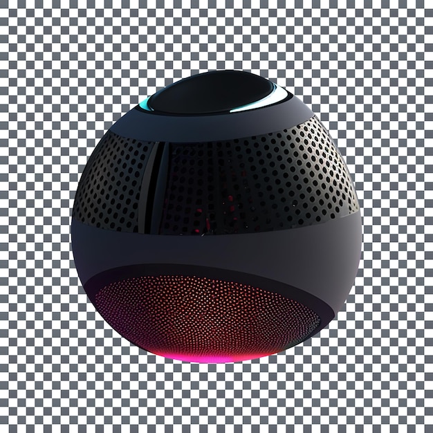 PSD beautiful futuristic portable speaker isolated on transparent background