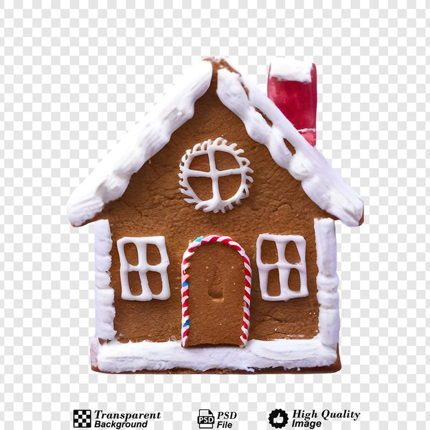 Beautiful gingerbread house png isolated on transparent background