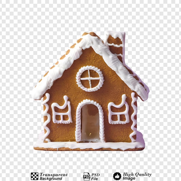 Beautiful gingerbread house png isolated on transparent background