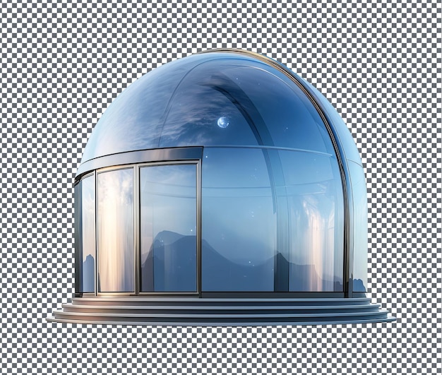 PSD beautiful glass observatory isolated on transparent background