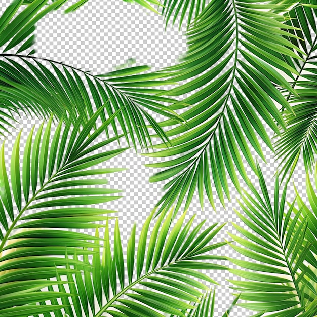 Beautiful green coconut tree leaf design