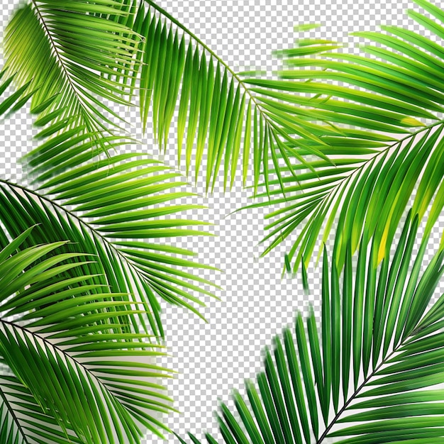 Beautiful green coconut tree leaf design