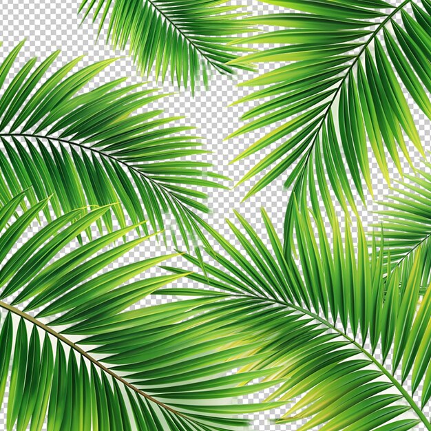 Beautiful green coconut tree leaf design