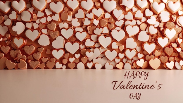 PSD beautiful happy valentines day background