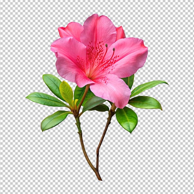 PSD beautiful harming azalea flower on transparent background