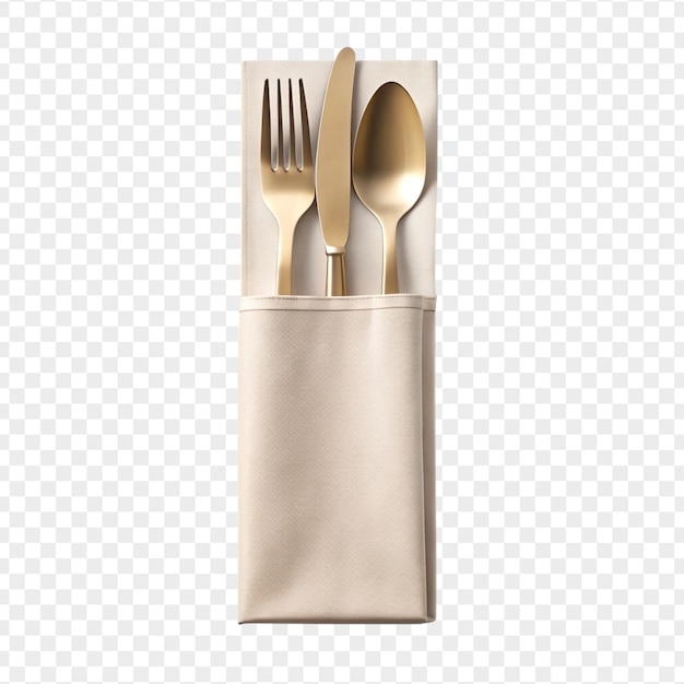 Beautiful High Quality Cutlery Pouch Isolated on Transparent Background