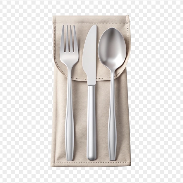 Beautiful High Quality Cutlery Pouch Isolated on Transparent Background