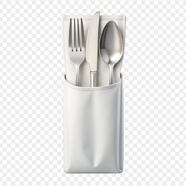 Beautiful High Quality Cutlery Pouch Isolated on Transparent Background