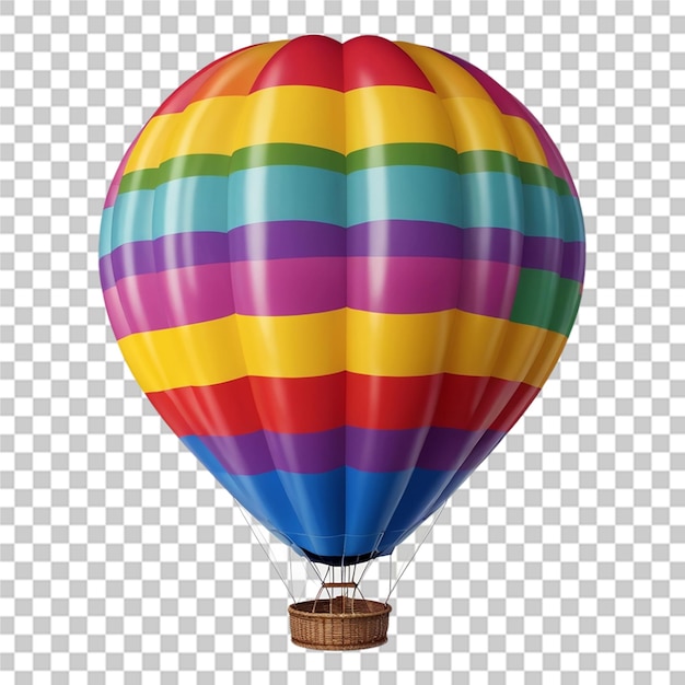 Beautiful hot air balloon transparent background