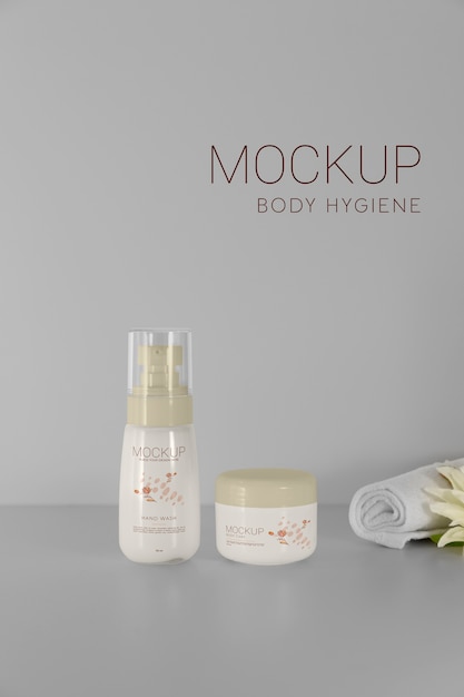 Beautiful hygiene product packaging mockup