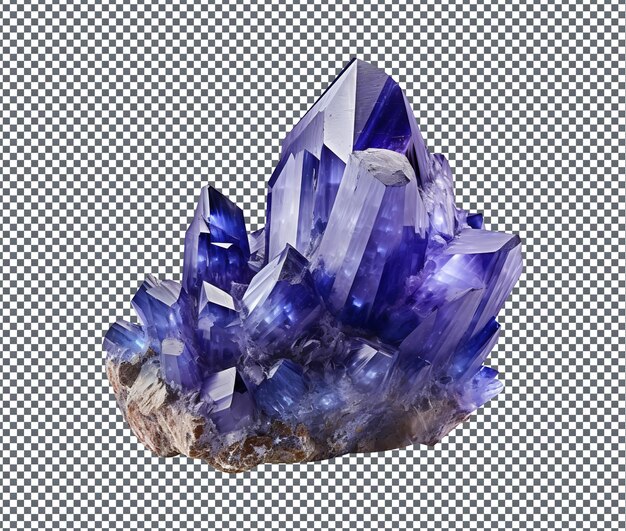 Beautiful Iolite Stone isolated on transparent background