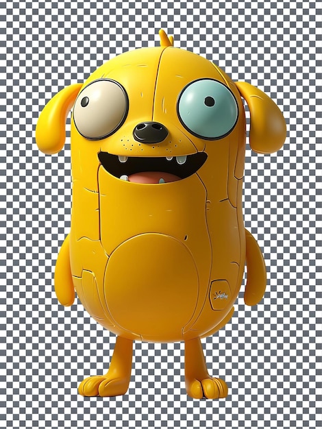 PSD beautiful jake the dog adventure isolated on transparent backgroun