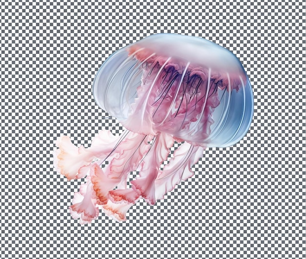 PSD beautiful jellyfish isolated on transparent background