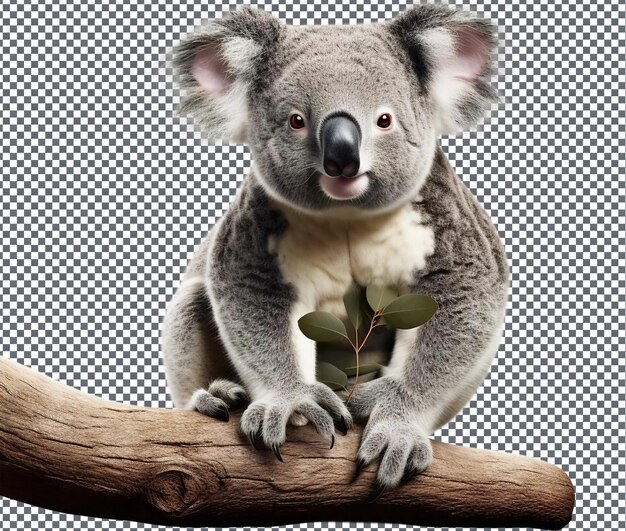 PSD beautiful koala isolated on transparent background