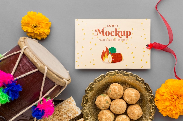 Beautiful lohri concept mock-up