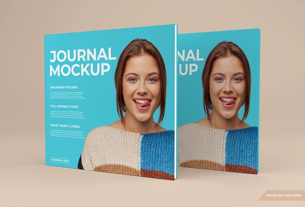 Beautiful magazine mockup in 3d rendering