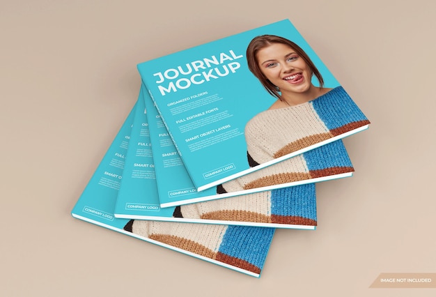 Beautiful magazine mockup in 3d rendering