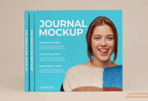 Beautiful magazine mockup in 3d rendering