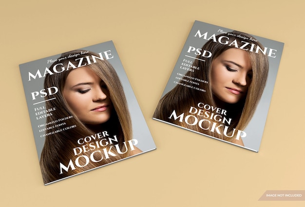 Beautiful magazine mockup in 3d rendering