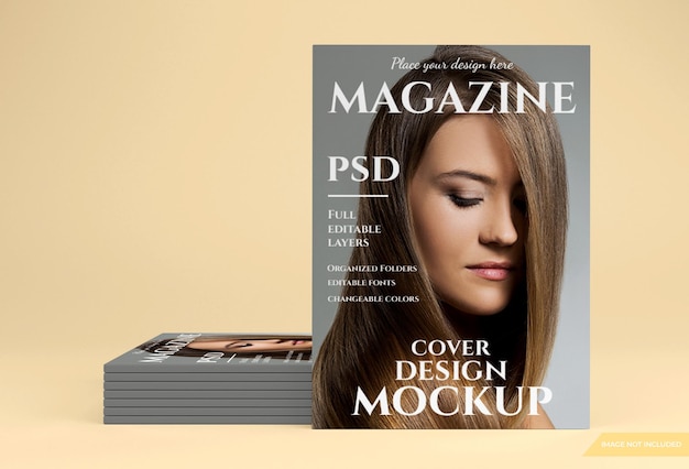 Beautiful magazine mockup in 3d rendering