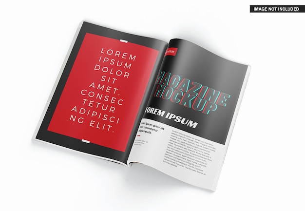 Beautiful magazine mockup design isolated