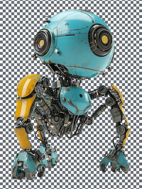 Beautiful and magnificent Sc iFi Mech Spider Rig character isolated on transparent background