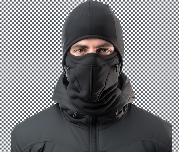 PSD beautiful and magnificent ski mask isolated on transparent background