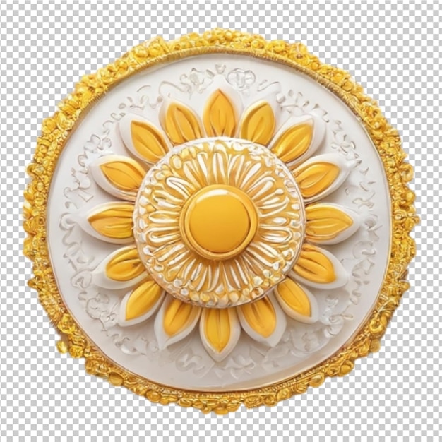 Beautiful Mandala design element with pattern isolated on transparent background