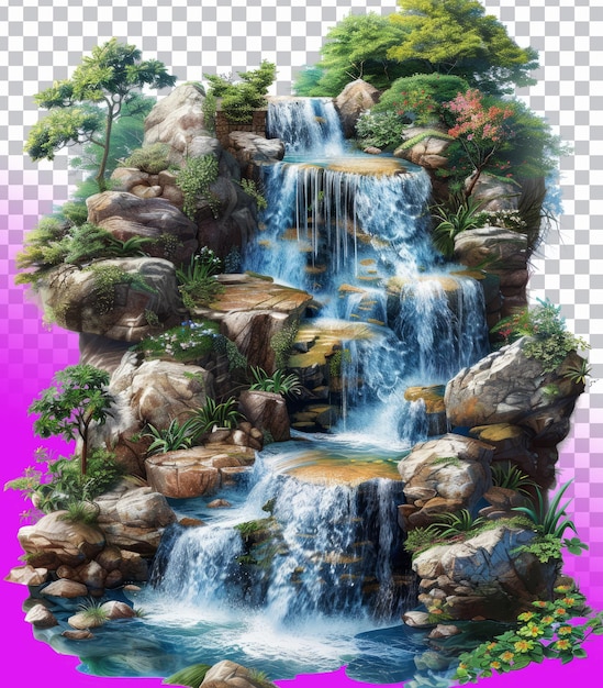 beautiful nature Waterfall isolated png