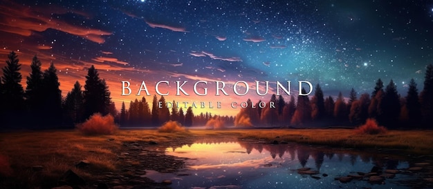 PSD beautiful night sky background