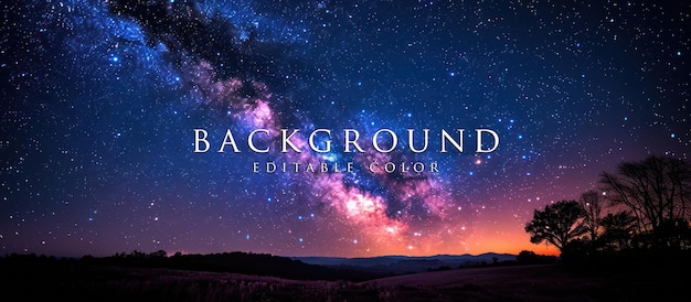 PSD beautiful night sky background